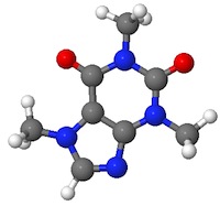 caffeine molecule model